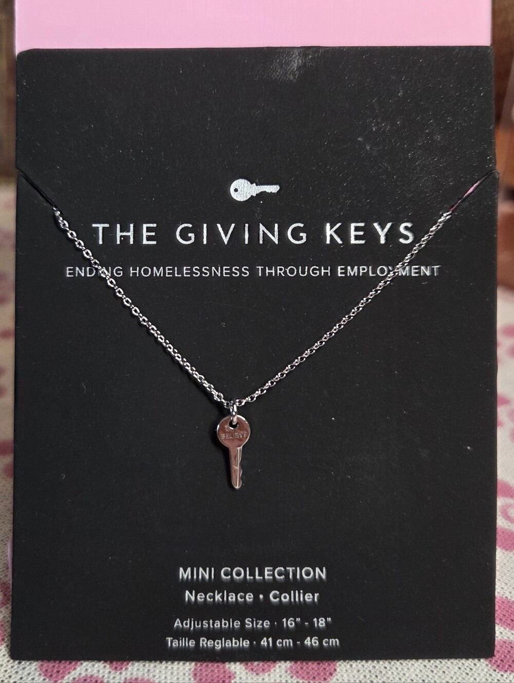 The Giving Keys Mini Key Necklace - Believe